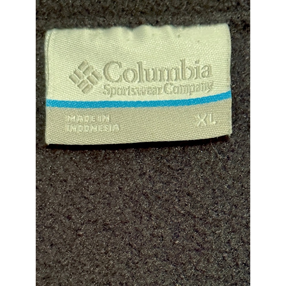 Columbia Mens XL Black Quarter Zip Fleece Pullover Jacket XM6410 Pocket - Picture 4 of 8